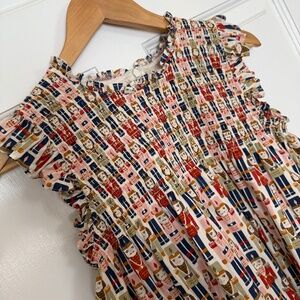 Pink Chicken Nutcracker Dress sz 14, Girls Holiday Pink Green Cream